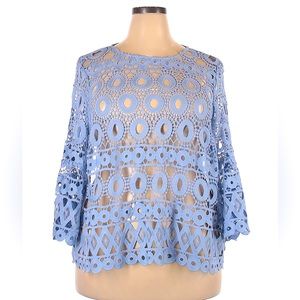 Eloquii Crochet Front Top